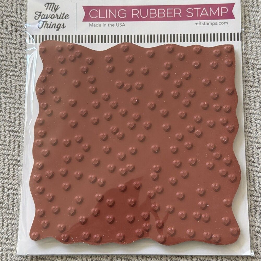 My Favorite Things Background rubber stamp scattered hearts